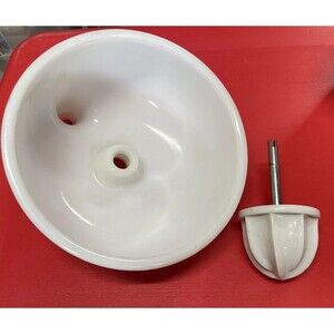 VTG Sunbeam Mixmaster Milk Glass Juicer Attachment Lot